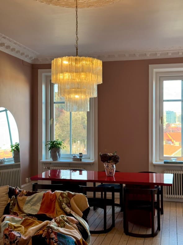 Murano Chandelier - 52 tubes - Transparent