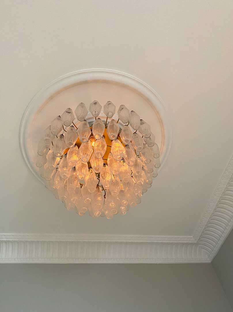 Murano chandelier 84 poliedri