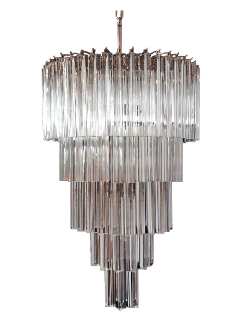Murano lysekrone - 111 prismer - Klar Krom blank