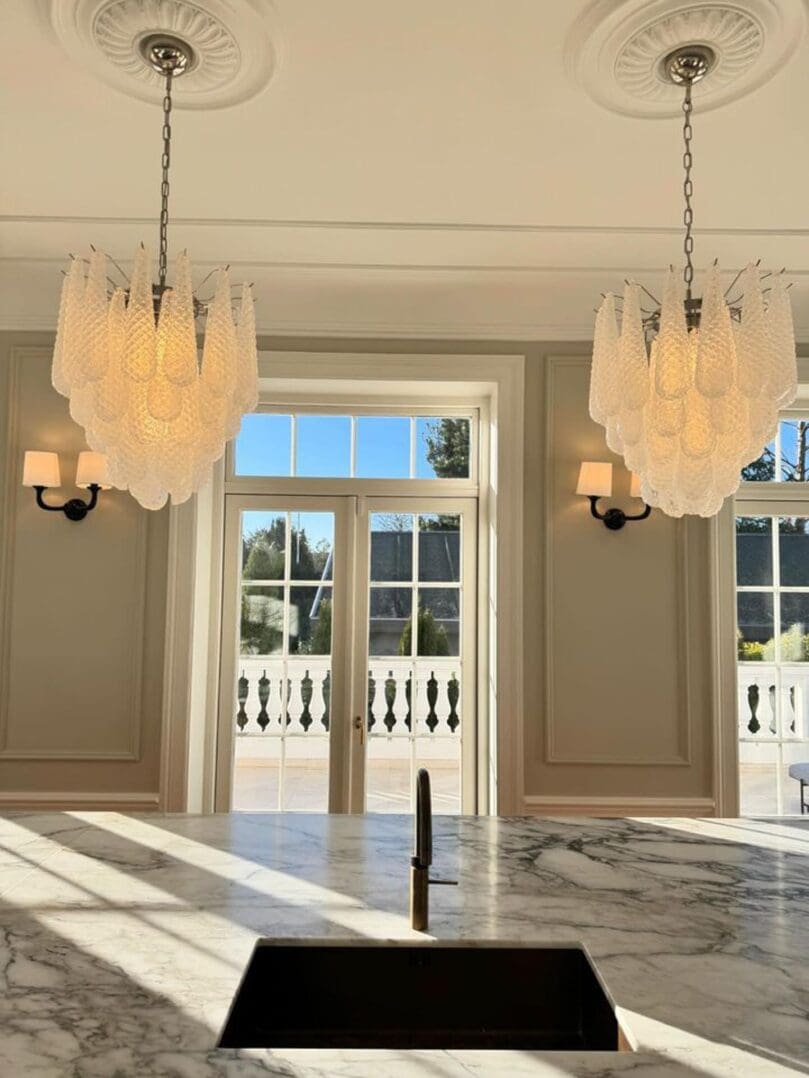 2086 murano chandelier 41 transparent glass drops-1