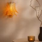 3379 - murano wall lamp felci amber
