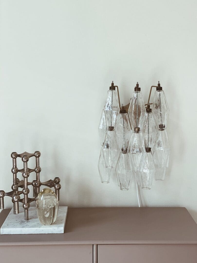 murano walllamp poliedri transparent 4