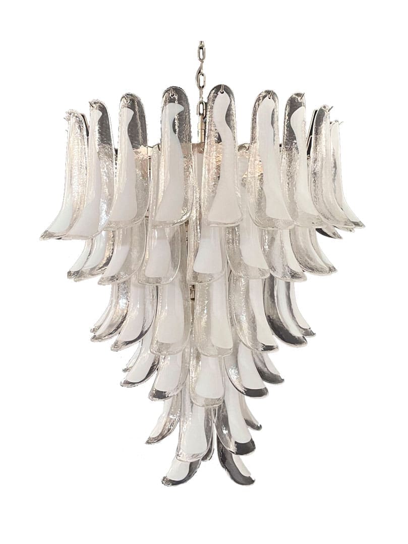 Murano Lysekrone - 75 Kronblade - Klar Krom blank