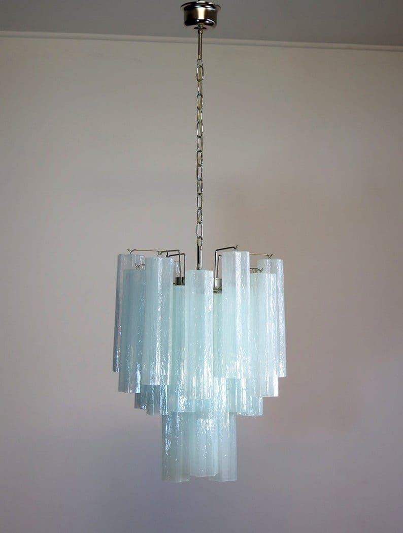 Murano Lysekrone - 30 tuber - Opal Krom blank
