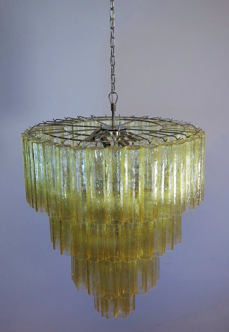 Murano Lysekrone - Gul - 78 tuber