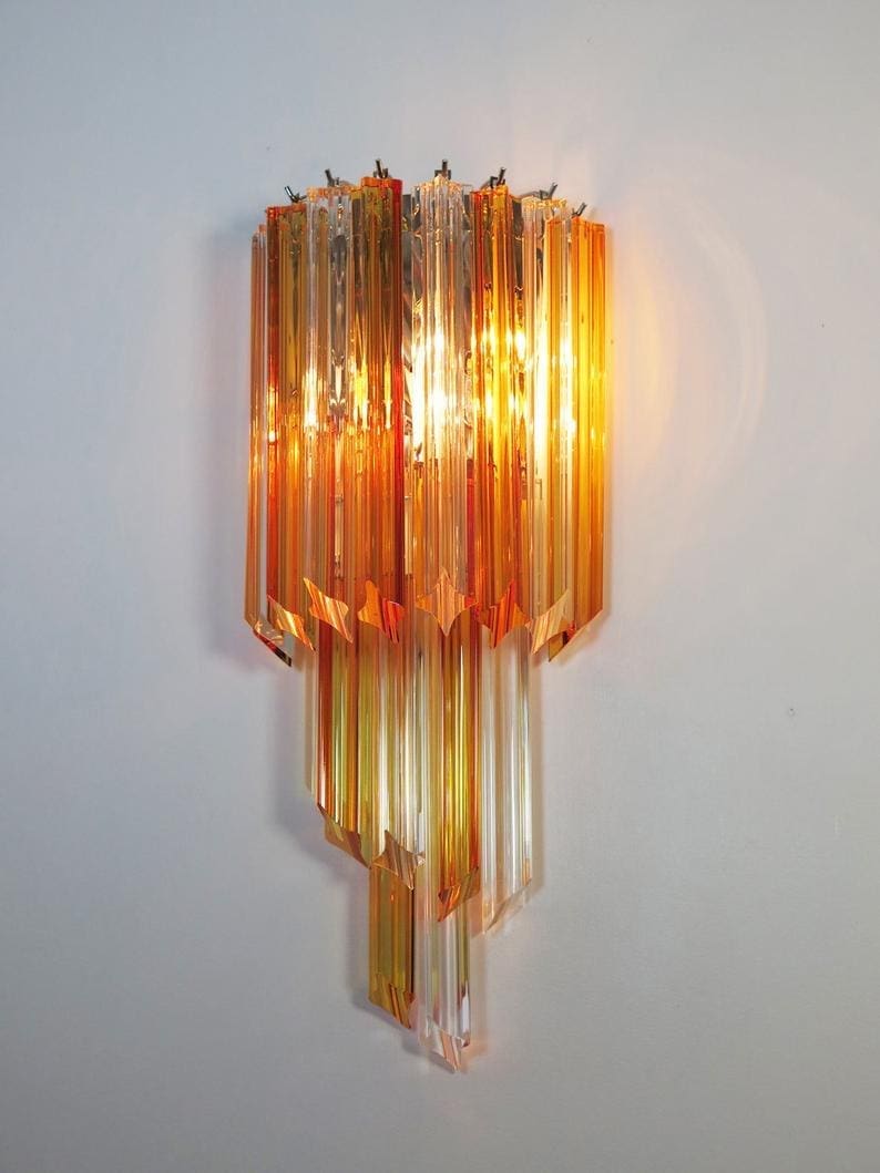 Murano - Væglamper - gul spiral