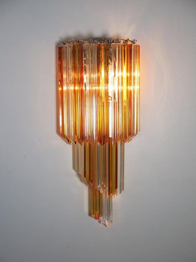 Murano - Væglamper - gul spiral