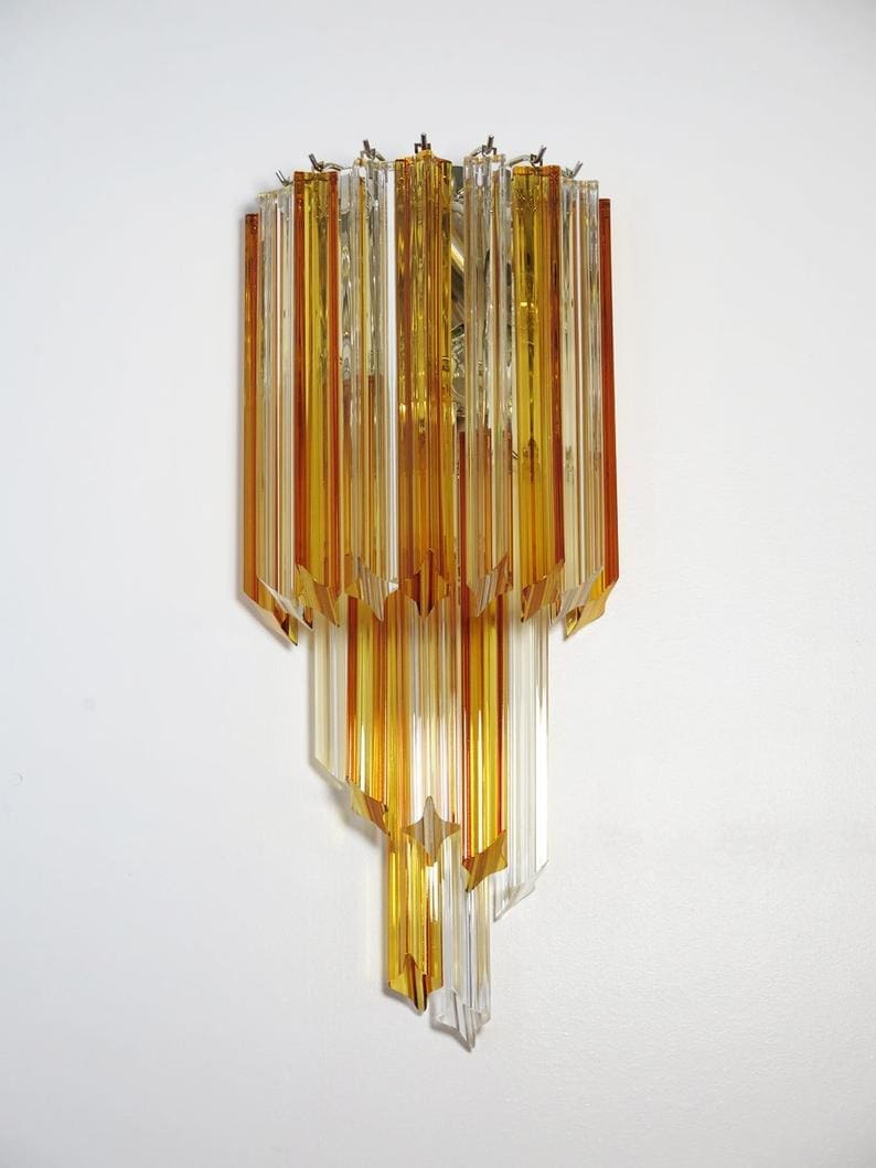 Murano - Væglamper - gul spiral