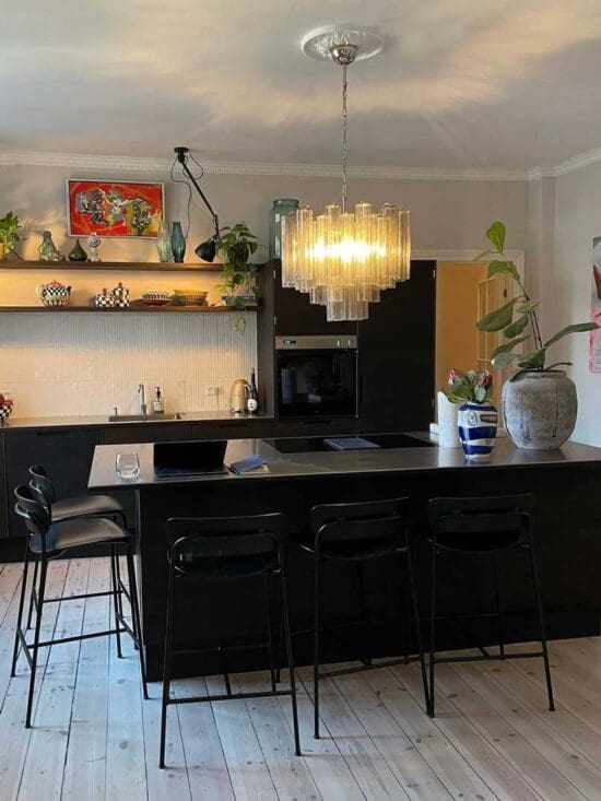 Murano ljuskrona - 36 rör - rökt