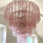 Murano chandelier - 78 tubes - Pink