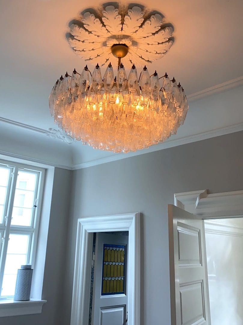 Murano chandelier - Poliedri - 185 glass - Transparent