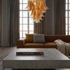 Amber Murano felci chandelier in liingroom