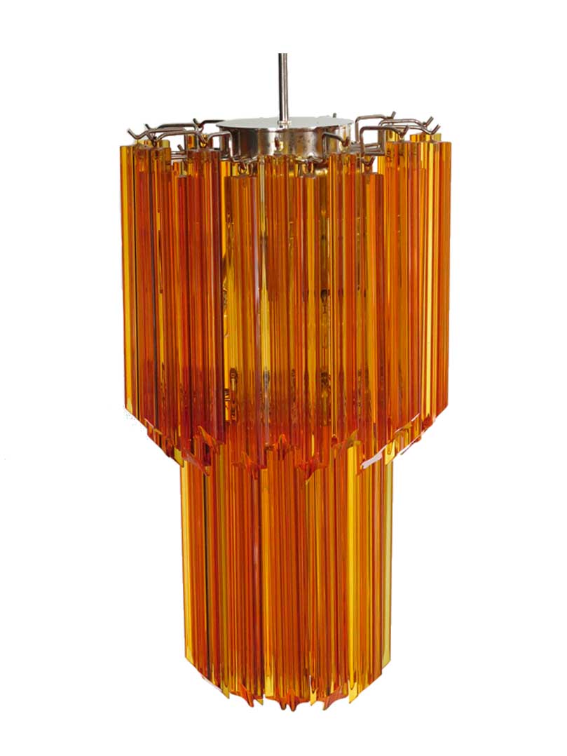 Murano lysekrone - 46 prismer - Rav Krom blank