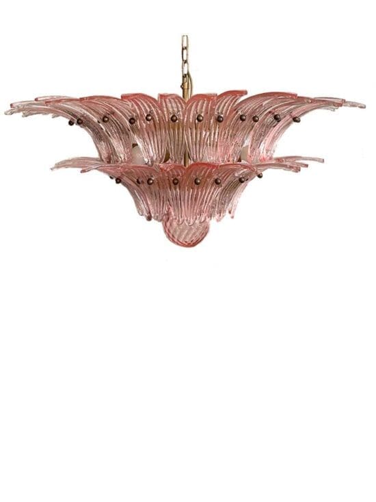 Murano chandelier - Palmette - 58 glass - Pink