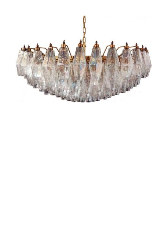 Murano chandelier - Poliedri - 185 glass - Iridescent