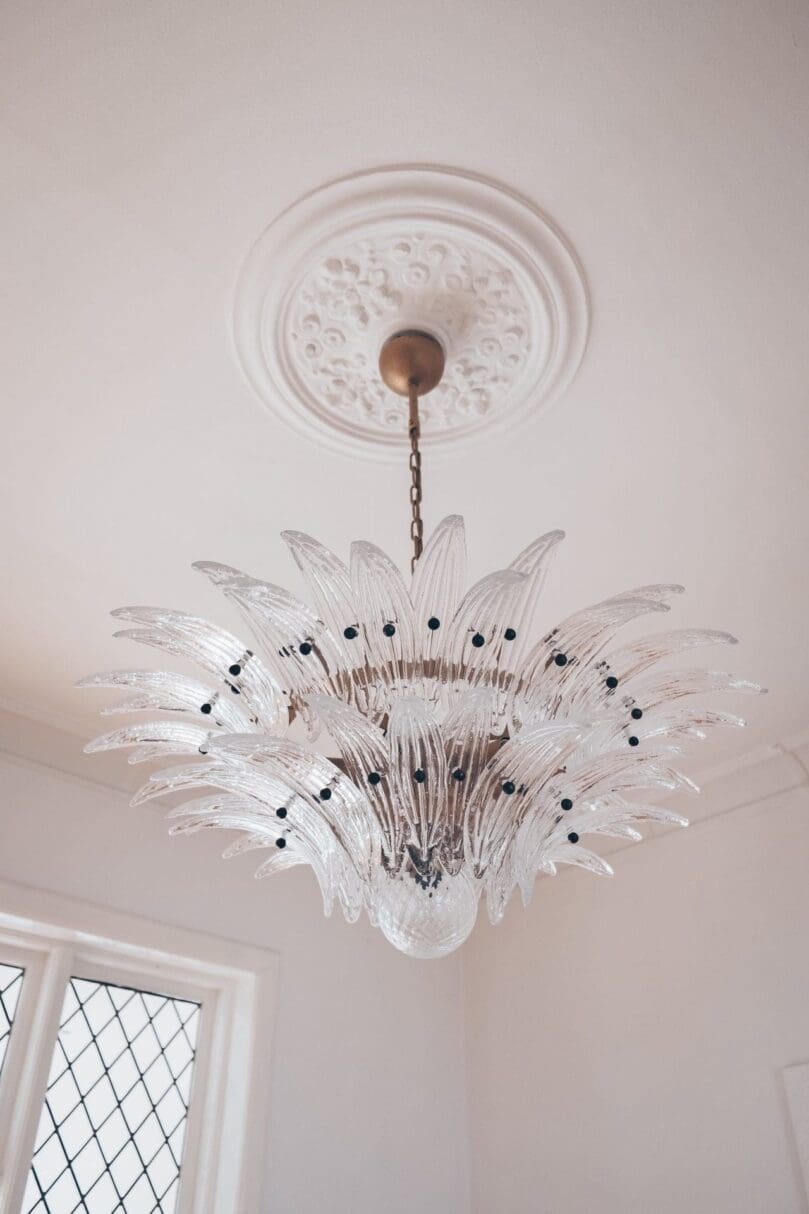 8370 Palmette murano chandelier transparent-02