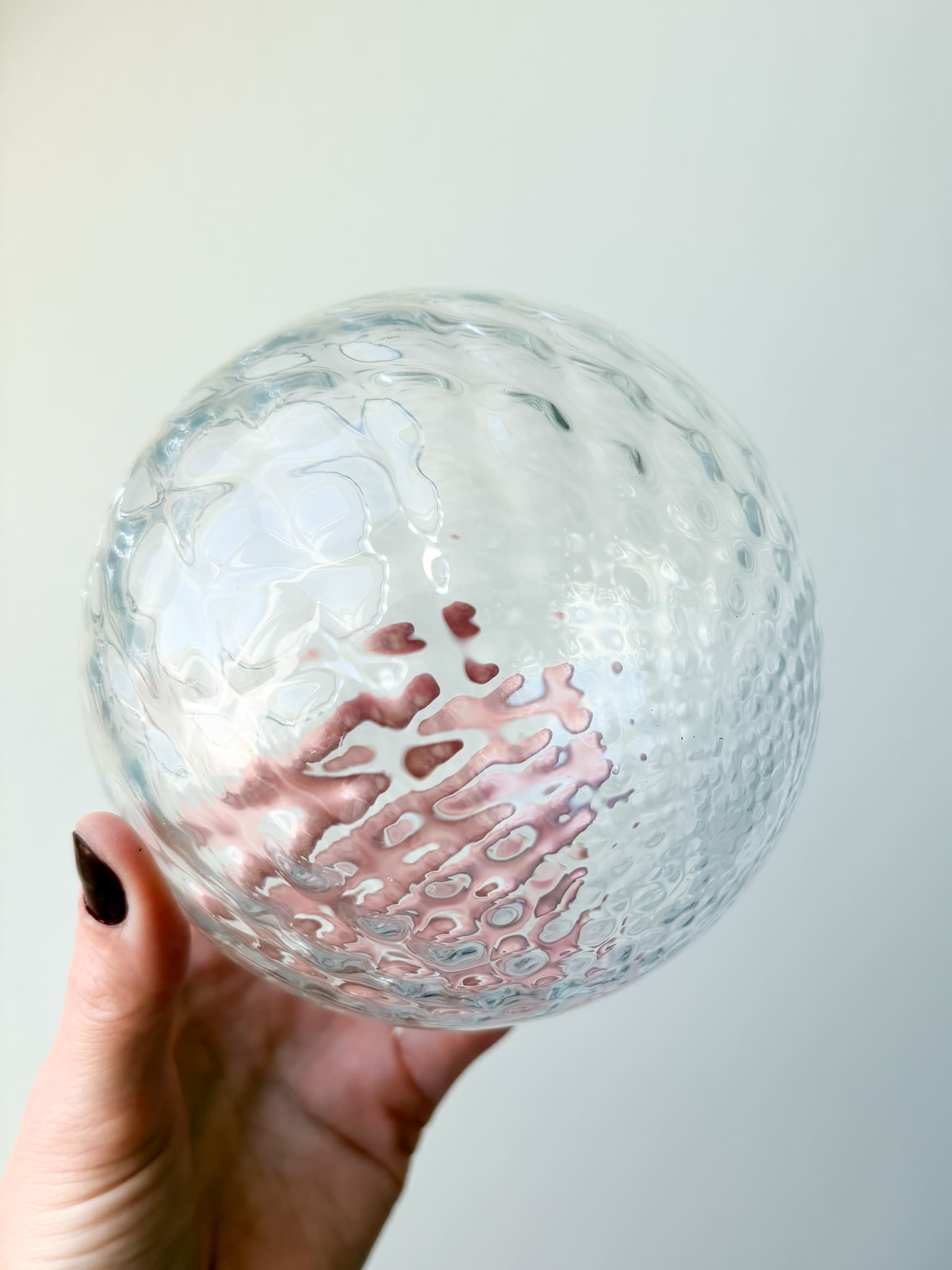 Transparent bowl Palmette murano glass murano chandelier cherry vintage interior