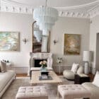 Von Essen murano chandelier 78 alabaster tubes