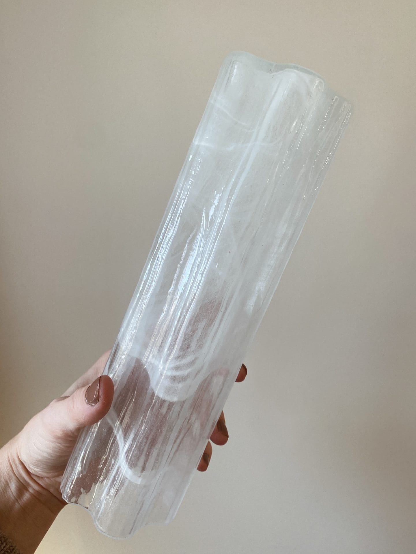 Murano white Alabaster glass tubes