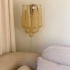 Murano wall light amber drop