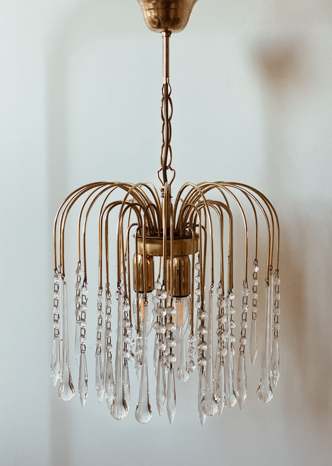Vintage- Teardrop chandelier - Transparent
