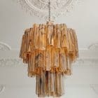 20600 48 alabaster tubes amber black murano chandelier cherry vintage interior